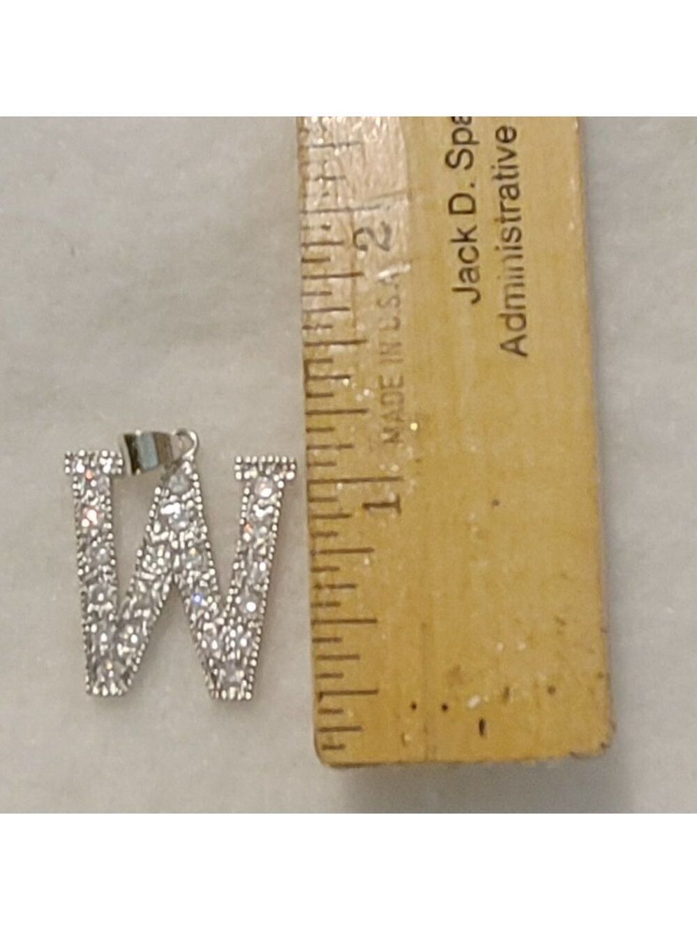 Bling Rhinestone "W" - Picture 3 of 4